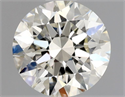 Natural Diamond 0.90 Carats, Round with Excellent Cut, K Color, VVS1 Clarity and Certified by GIA