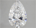 Natural Diamond 2.03 Carats, Pear with  Cut, D Color, SI2 Clarity and Certified by GIA