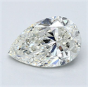 Natural Diamond 1.70 Carats, Pear with  Cut, J Color, SI1 Clarity and Certified by GIA