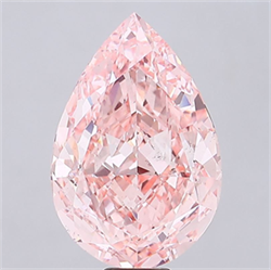Picture of Lab Grown Diamond 20.20 Carats, Pear with  Cut, Fancy Vivid Pink Color, VS2 Clarity and Certified by IGI