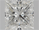 Natural Diamond 0.45 Carats, Princess with  Cut, F Color, IF Clarity and Certified by GIA
