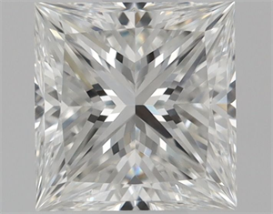 Picture of Natural Diamond 0.45 Carats, Princess with  Cut, F Color, IF Clarity and Certified by GIA