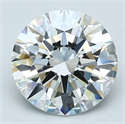 Natural Diamond 2.33 Carats, Round with Excellent Cut, F Color, VVS2 Clarity and Certified by GIA