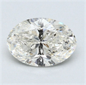 Natural Diamond 1.03 Carats, Oval with  Cut, J Color, I1 Clarity and Certified by GIA
