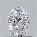 Natural Diamond 0.50 Carats, Oval with  Cut, D Color, VVS2 Clarity and Certified by GIA
