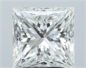 Natural Diamond 3.01 Carats, Princess with  Cut, H Color, SI1 Clarity and Certified by GIA