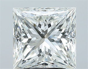 Picture of Natural Diamond 3.01 Carats, Princess with  Cut, H Color, SI1 Clarity and Certified by GIA