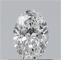 Natural Diamond 0.50 Carats, Oval with  Cut, E Color, VS2 Clarity and Certified by GIA