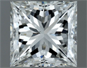 Natural Diamond 1.00 Carats, Princess with  Cut, G Color, VS2 Clarity and Certified by IGI