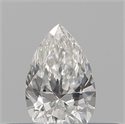Natural Diamond 0.15 Carats, Pear with  Cut, H Color, VS2 Clarity and Certified by IGI