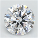 Lab Grown Diamond 3.15 Carats, Round with Ideal Cut, D Color, IF Clarity and Certified by IGI