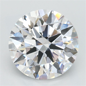 Picture of Lab Grown Diamond 3.15 Carats, Round with Ideal Cut, D Color, IF Clarity and Certified by IGI