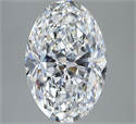 Natural Diamond 3.91 Carats, Oval with  Cut, E Color, VS2 Clarity and Certified by GIA
