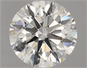 Natural Diamond 0.90 Carats, Round with Excellent Cut, K Color, SI2 Clarity and Certified by GIA