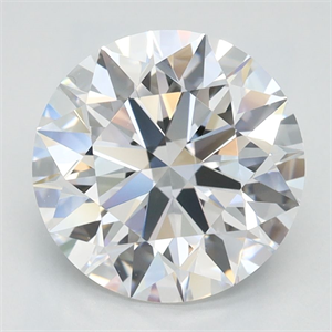 Picture of Lab Grown Diamond 2.52 Carats, Round with Ideal Cut, D Color, IF Clarity and Certified by IGI