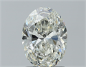 Natural Diamond 1.51 Carats, Oval with  Cut, K Color, SI2 Clarity and Certified by GIA