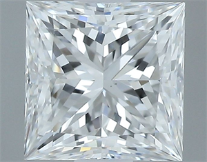 Picture of Natural Diamond 0.52 Carats, Princess with  Cut, E Color, VS1 Clarity and Certified by GIA