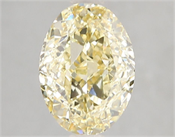 Picture of Lab Grown Diamond 3.10 Carats, Oval with  Cut, Fancy Intense Yellow Color, VS1 Clarity and Certified by IGI