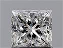 Natural Diamond 0.81 Carats, Princess with  Cut, F Color, VVS2 Clarity and Certified by GIA
