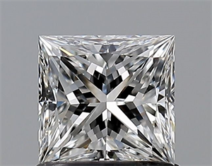Picture of Natural Diamond 0.81 Carats, Princess with  Cut, F Color, VVS2 Clarity and Certified by GIA