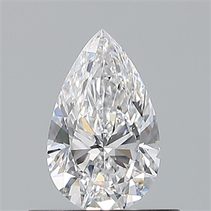 Picture of Natural Diamond 0.50 Carats, Pear with  Cut, D Color, VVS1 Clarity and Certified by GIA