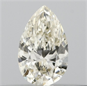 Natural Diamond 0.22 Carats, Pear with  Cut, J Color, SI2 Clarity and Certified by IGI