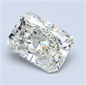 Natural Diamond 1.70 Carats, Radiant with  Cut, K Color, VS2 Clarity and Certified by GIA
