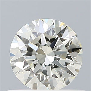 Picture of Natural Diamond 0.51 Carats, Round with Excellent Cut, K Color, VS2 Clarity and Certified by GIA