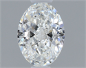 Natural Diamond 0.50 Carats, Oval with  Cut, F Color, SI2 Clarity and Certified by GIA