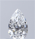 Natural Diamond 0.40 Carats, Pear with  Cut, D Color, VVS2 Clarity and Certified by GIA