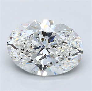 Picture of Natural Diamond 3.51 Carats, Oval with  Cut, G Color, SI2 Clarity and Certified by GIA