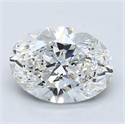 Natural Diamond 3.51 Carats, Oval with  Cut, G Color, SI2 Clarity and Certified by GIA