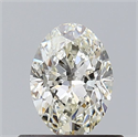 Natural Diamond 0.53 Carats, Oval with  Cut, J Color, VS1 Clarity and Certified by GIA