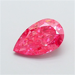 Picture of Lab Grown Diamond 1.74 Carats, Pear with  Cut, Fancy Vivid Pink Color, VVS2 Clarity and Certified by IGI