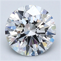 Natural Diamond 2.30 Carats, Round with Excellent Cut, E Color, VVS2 Clarity and Certified by GIA