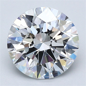 Picture of Natural Diamond 2.30 Carats, Round with Excellent Cut, E Color, VVS2 Clarity and Certified by GIA