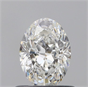 Natural Diamond 0.60 Carats, Oval with  Cut, F Color, VS2 Clarity and Certified by GIA