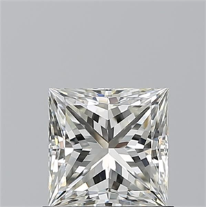Picture of Natural Diamond 0.91 Carats, Princess with  Cut, I Color, IF Clarity and Certified by GIA