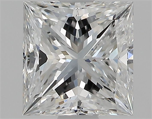 Picture of Natural Diamond 0.91 Carats, Princess with  Cut, E Color, VS1 Clarity and Certified by GIA