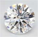 Lab Grown Diamond 2.10 Carats, Round with Ideal Cut, D Color, VVS1 Clarity and Certified by IGI