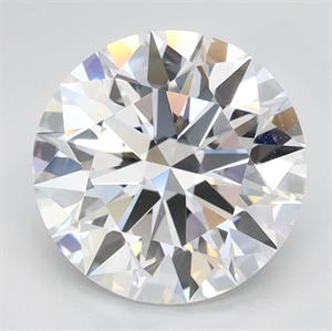 Picture of Lab Grown Diamond 2.10 Carats, Round with Ideal Cut, D Color, VVS1 Clarity and Certified by IGI