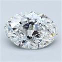 Natural Diamond 2.70 Carats, Oval with  Cut, F Color, VS2 Clarity and Certified by GIA