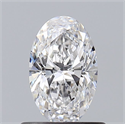 Natural Diamond 0.60 Carats, Oval with  Cut, D Color, VVS2 Clarity and Certified by GIA