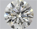 Natural Diamond 0.53 Carats, Round with Excellent Cut, J Color, SI1 Clarity and Certified by GIA