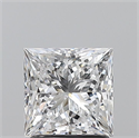 Natural Diamond 1.70 Carats, Princess with  Cut, D Color, SI1 Clarity and Certified by GIA