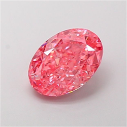 Picture of Lab Grown Diamond 2.52 Carats, Oval with  Cut, Fancy Vivid Pink Color, VVS2 Clarity and Certified by IGI