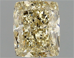Picture of Lab Grown Diamond 1.43 Carats, CUSHION MODIFIED with  Cut, Fancy Yellow Color, VVS2 Clarity and Certified by IGI
