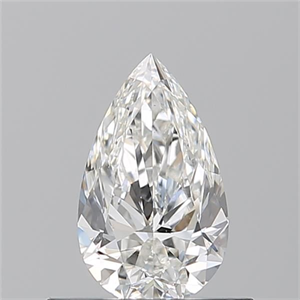Picture of Natural Diamond 0.53 Carats, Pear with  Cut, G Color, VS2 Clarity and Certified by GIA