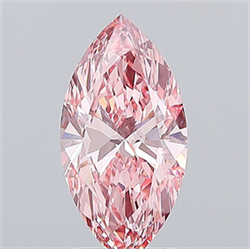 Picture of Lab Grown Diamond 2.58 Carats, Marquise with  Cut, Fancy Vivid Pink Color, VS1 Clarity and Certified by IGI