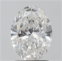 Natural Diamond 1.50 Carats, Oval with  Cut, F Color, I1 Clarity and Certified by GIA